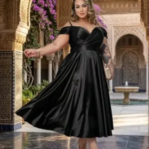 Vestido Festa Midi preto G1